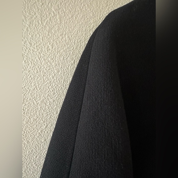 J Crew Black Double Cloth Cocoon Patch Pocket Peacoat Wool Blend Coat Size 8 - Picture 12 of 12